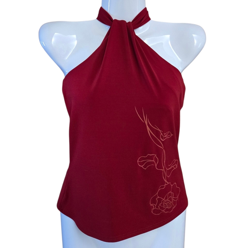 NWOT Jacob Red Halter Top XS Style A029627